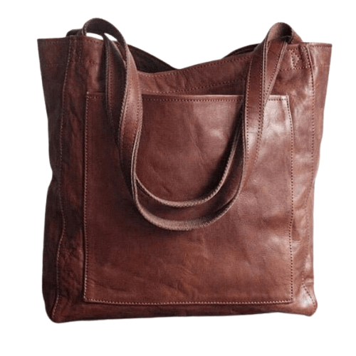 Lavinque Bags Marron foncé / Taille Unique Cabas Minimaliste Femme | Similicuir | Élégant et Fonctionnel