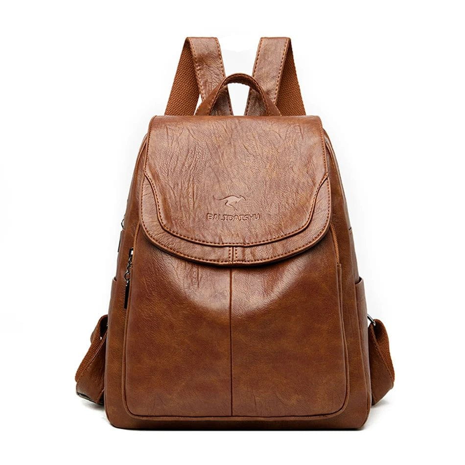 Lavinque Bags Marron Sac à Dos Élégant | Cuir PU | Pratique et Moderne