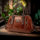 Lavinque Bags Marron Sac à Main Vintage | Marron Cognac | Chic Rétro et Grande Capacité