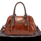 Lavinque Bags Marron Sac à Main Vintage | Marron Cognac | Chic Rétro et Grande Capacité