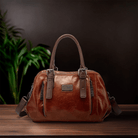 Lavinque Bags Marron Sac à Main Vintage | Marron Cognac | Chic Rétro et Grande Capacité