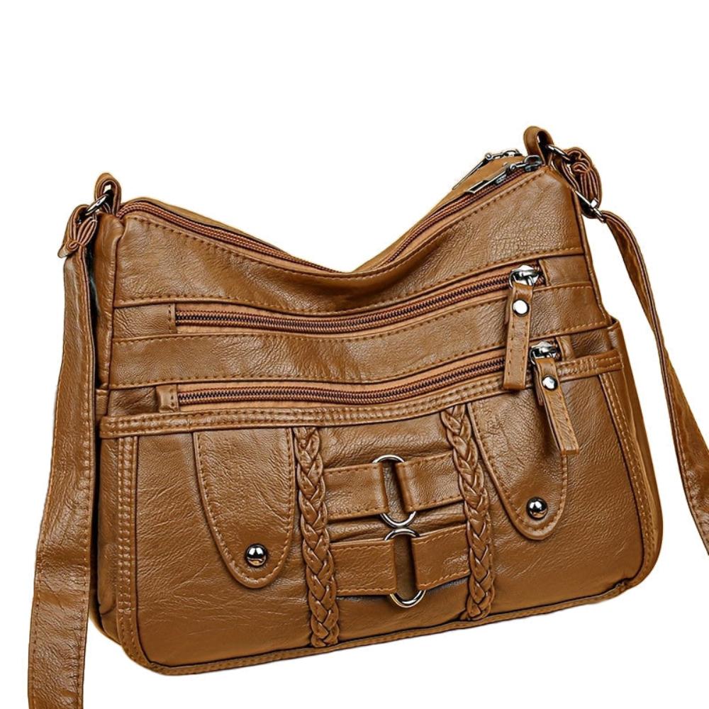 Lavinque Bags Marron Sac Bandoulière Noir | Multi-Poches | Pratique et Urbain