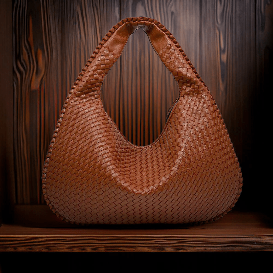 Lavinque Bags Marron Sac Hobo Tressé | Simili Cuir Marron | Élégant et Moderne