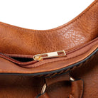 Lavinque Bags Marron Sac Seau Élégant à Pompons | Marron Vintage | Boho Chic & Pratique au Quotidien