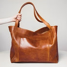 Lavinque Bags Marron / Taille Unique Cabas en Cuir | Grand Format | Élégant et Polyvalent