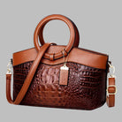 Lavinque Bags Marron / Taille Unique Sac à Main Élégant | Cuir Style Croco | Chic & Sophistiqué