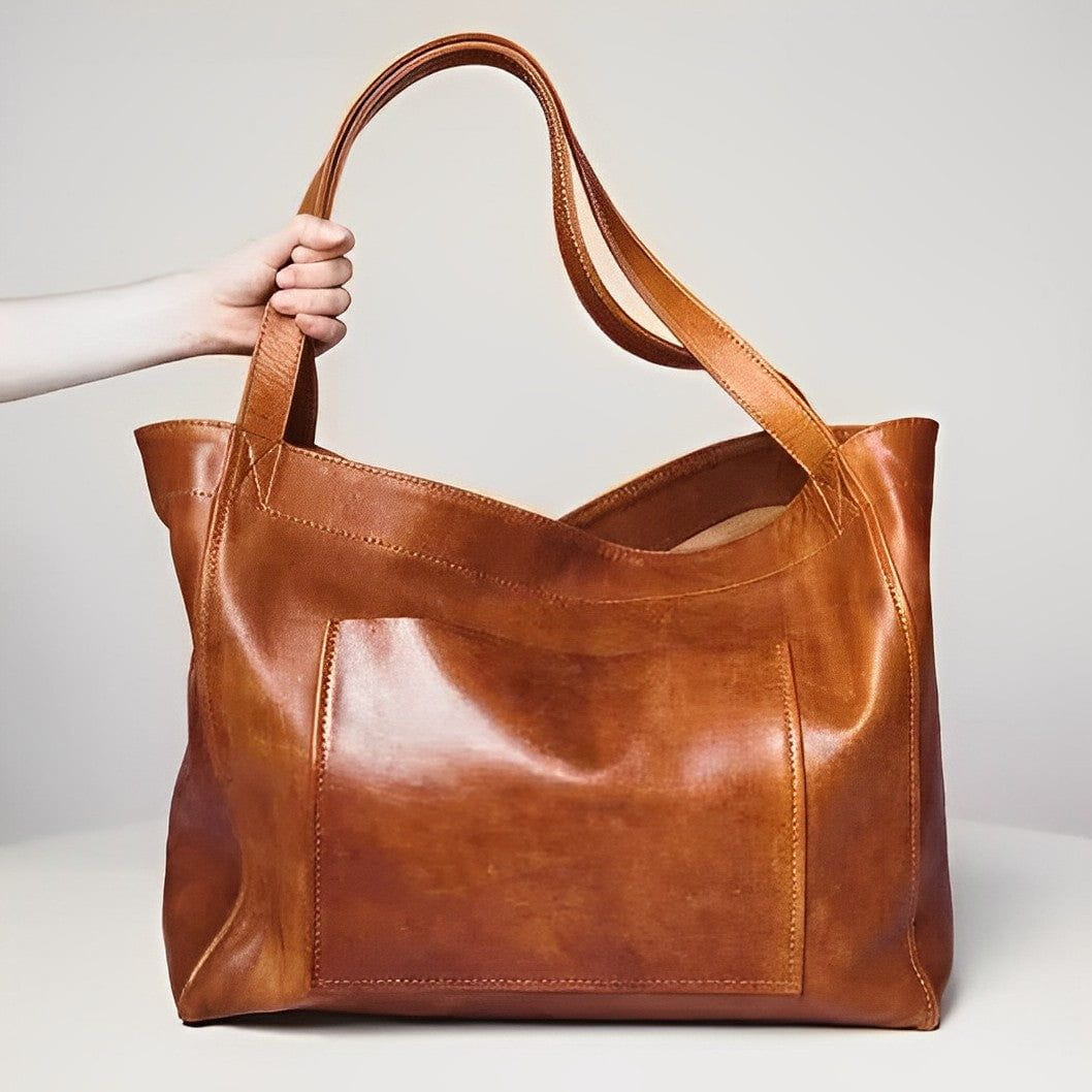 Lavinque Bags Marron / Taille Unique Sac Cabas en Cuir | Élégance et Praticité | Grand Format