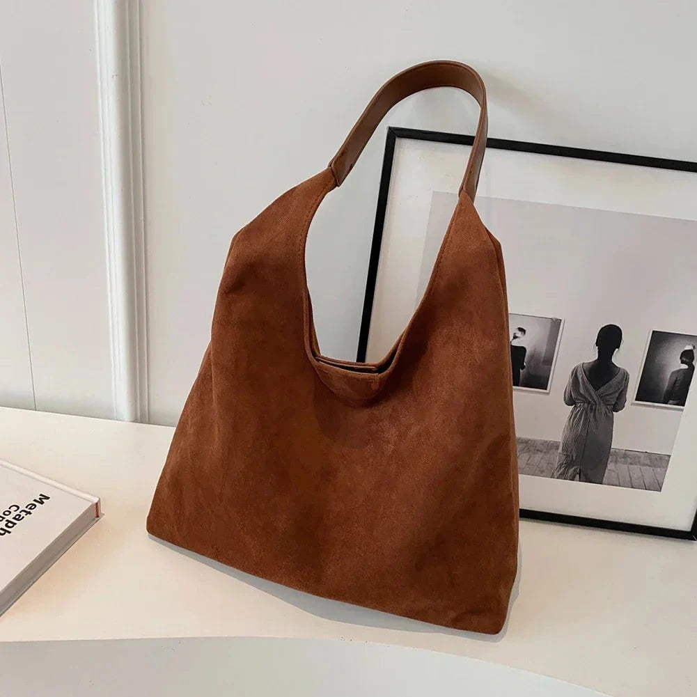 Lavinque Bags Marron / Taille Unique Sac Cabas Femme | Élégant & Minimaliste | Effet Daim