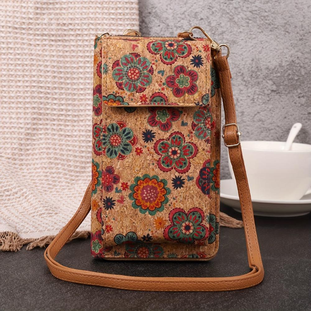 Lavinque Bags Mini Sac à Bandoulière | Motif Fleuri Bohème | Léger et Pratique