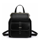 Lavinque Bags Minuit Sac à Dos Élégant à Fermoir Métallique | Rouge Bordeaux | Charme Rétro & Fonctionnalité