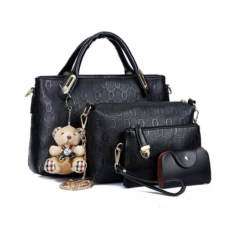 Lavinque Bags Noir Ensemble de Sacs à Main | 4 Pièces | Élégance & Polyvalence
