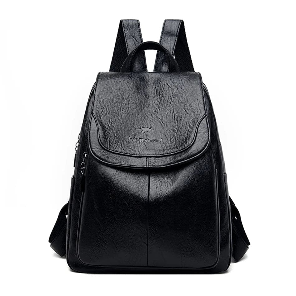 Lavinque Bags Noir Sac à Dos Élégant | Cuir PU | Pratique et Moderne