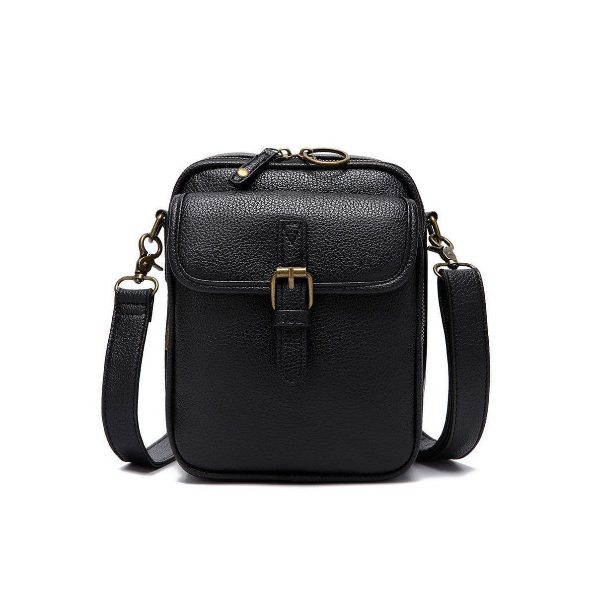 Lavinque Bags Noir Sac Bandoulière Homme | Similicuir Noir | Compact et Élégant