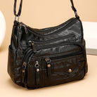 Lavinque Bags Noir Sac Bandoulière Multi-Poches | Cuir PU | Pratique et Moderne