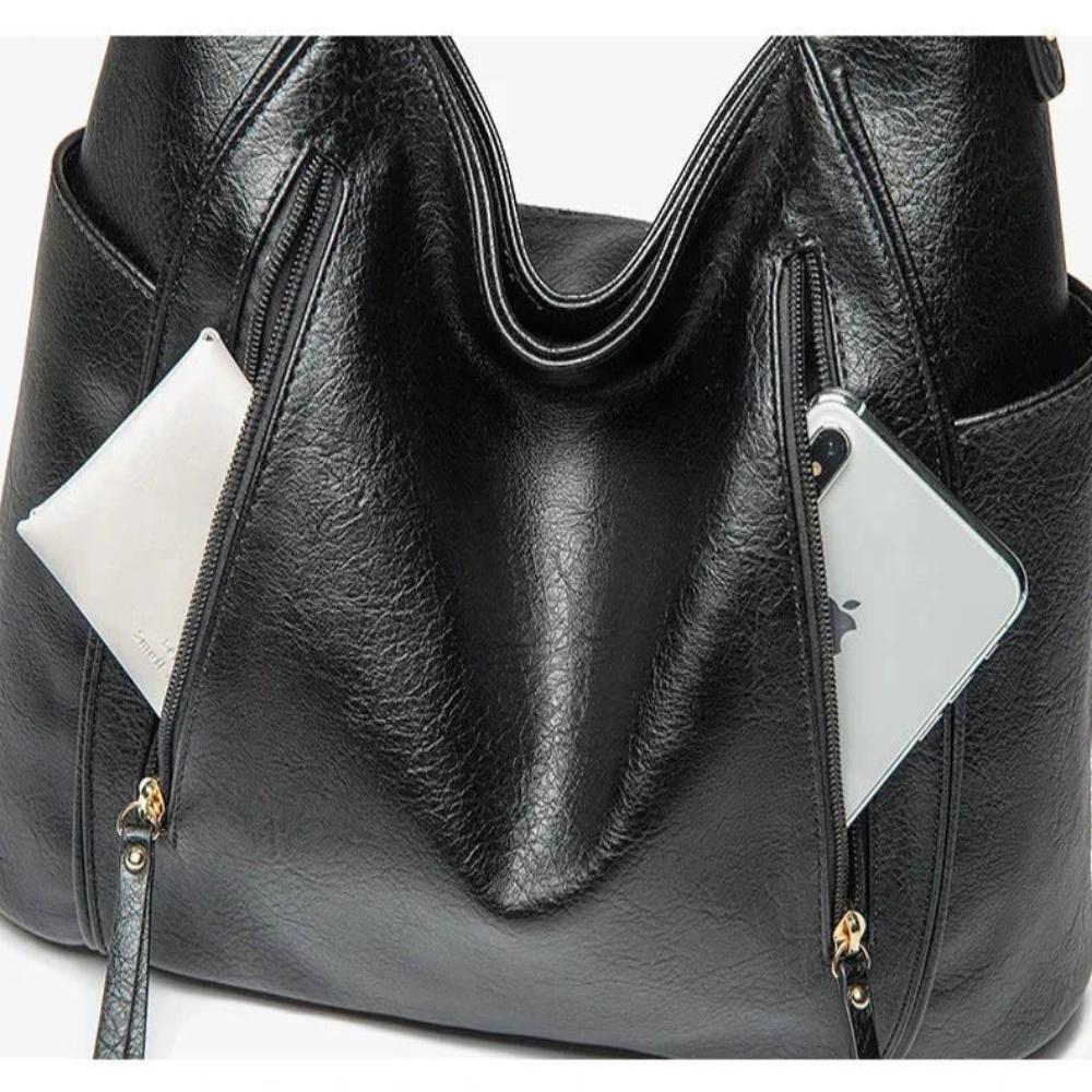Lavinque Bags Noir Sac Cabas | Marron | Grand & Élégant
