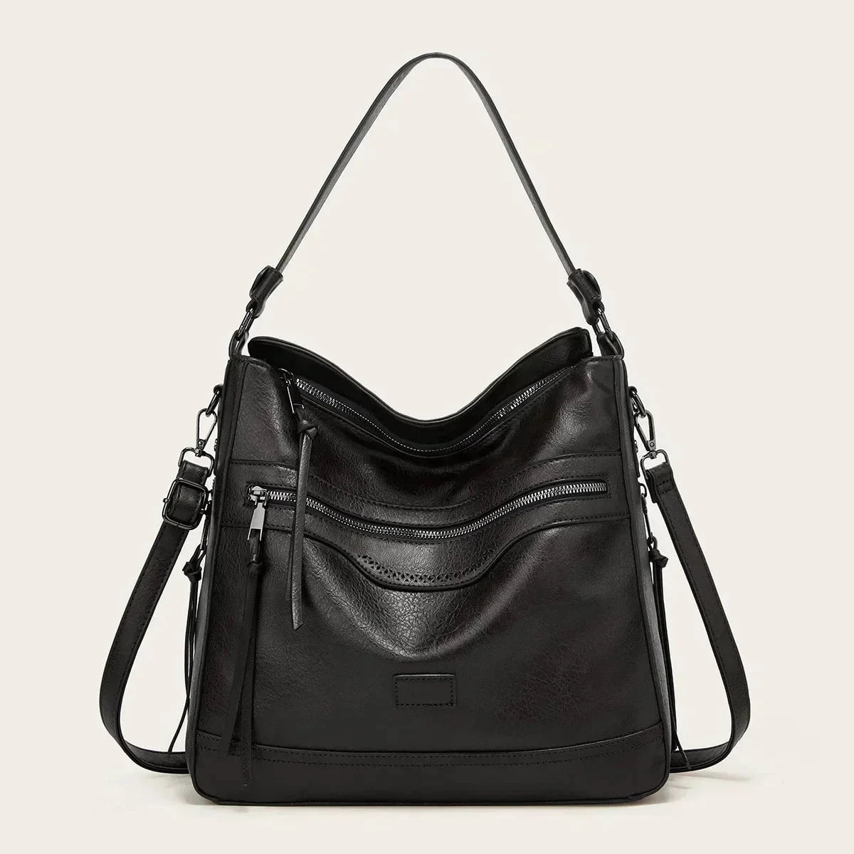 Lavinque Bags Noir Sac Épaule Souple | Cuir PU | Décontracté et Spacieux