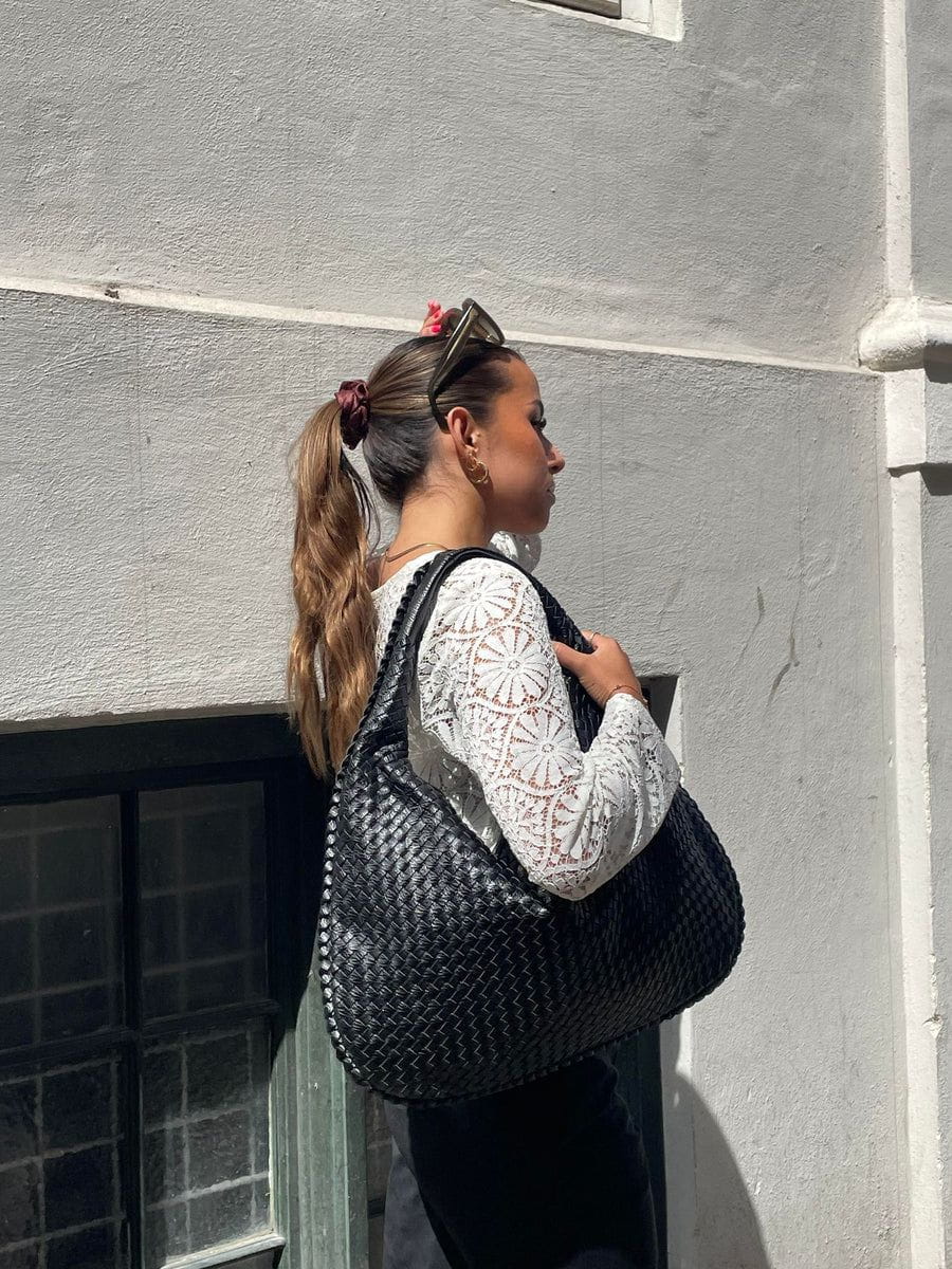 Lavinque Bags Noir Sac Hobo Cuir | Élégant | Souple et Tendance