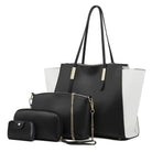 Lavinque Bags Noir Set de Sacs 4 Pièces | Bleu Poudré & Blanc | Élégance Polyvalente