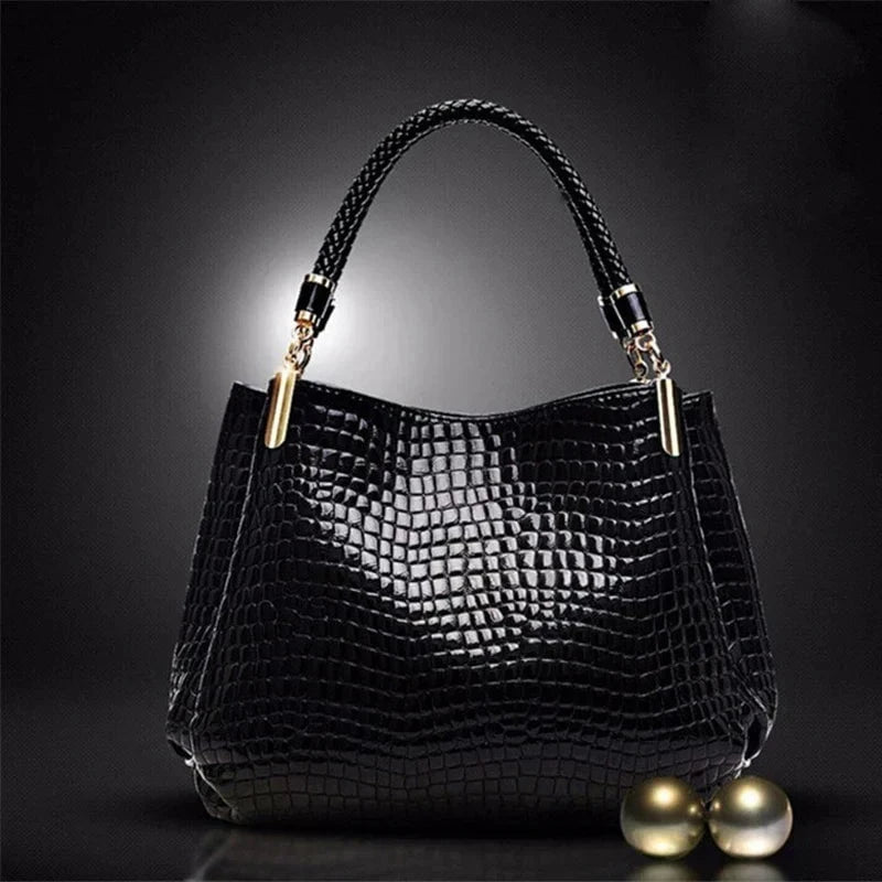 Lavinque bags Noir / Taille Unique Sac à Main Élégant | Cuir Croco | Chic et Tendance