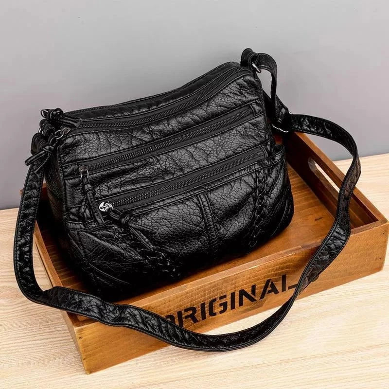 Lavinque Bags Noir / Taille Unique Sac Bandoulière | Cuir Synthétique & Multiples Compartiments | Élégance & Praticité