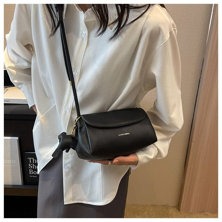 Lavinque Bags Noir / Taille Unique Sac bandoulière en cuir | Noir | Élégant et minimaliste
