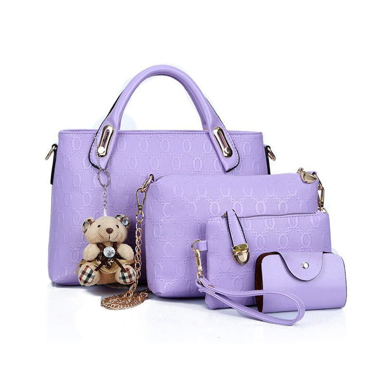 Lavinque Bags Pourpre Ensemble de Sacs à Main | 4 Pièces | Élégance & Polyvalence