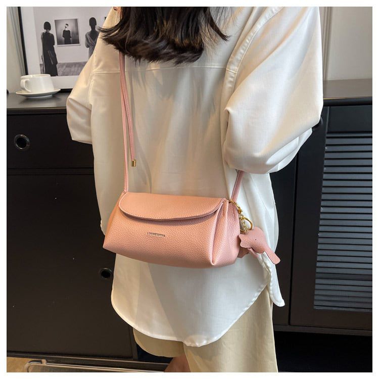 Lavinque Bags Rose / Taille Unique Sac bandoulière en cuir | Noir | Élégant et minimaliste