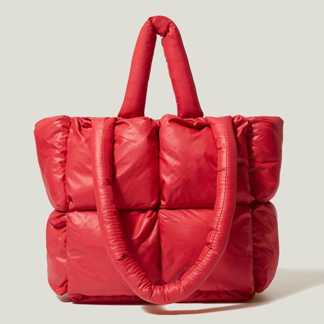Lavinque Bags Rouge Sac Matelassé Volume | Marron Caramel | Tendance, Moelleux et Spacieux