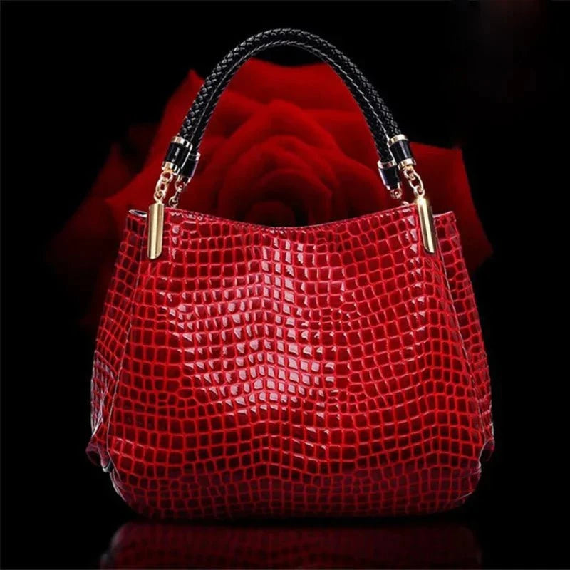 Lavinque bags Rouge / Taille Unique Sac à Main Élégant | Cuir Croco | Chic et Tendance