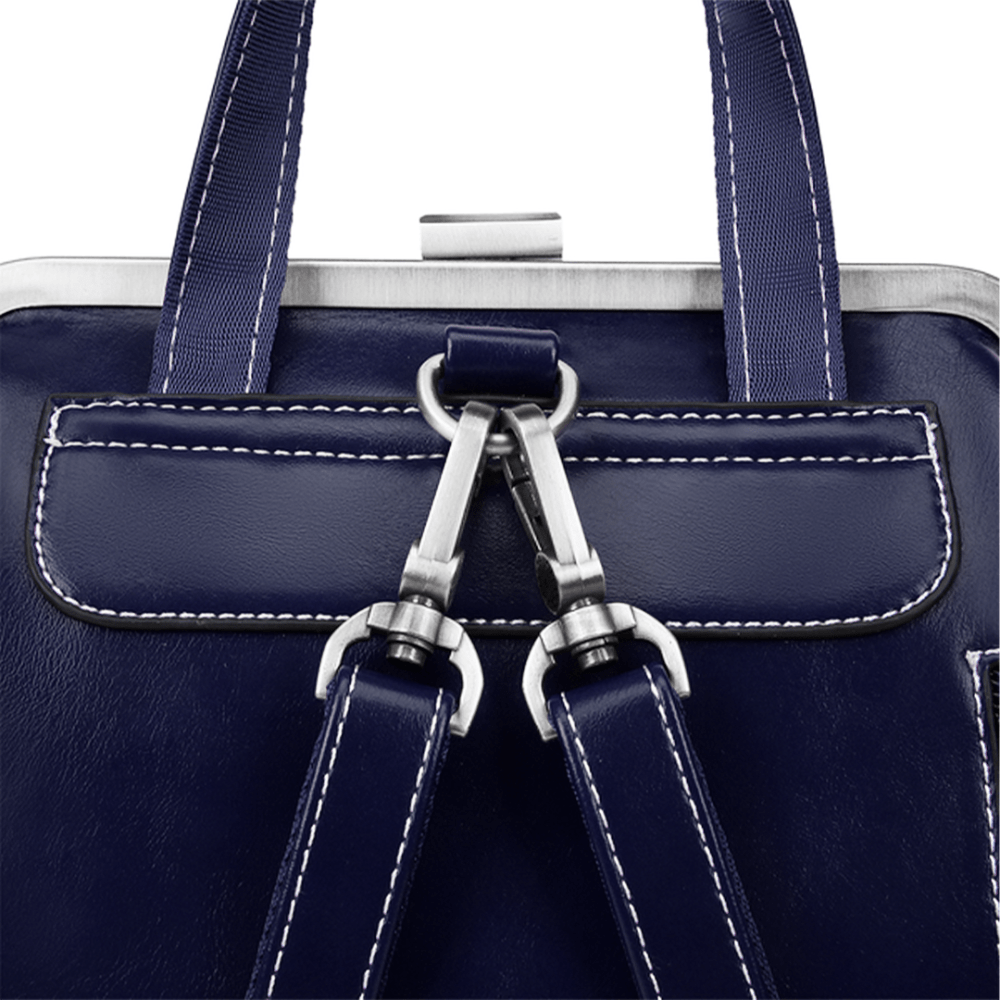 Lavinque Bags Sac à Dos Élégant à Fermoir Métallique | Rouge Bordeaux | Charme Rétro & Fonctionnalité