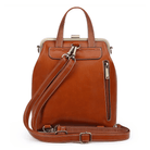 Lavinque Bags Sac à Dos Élégant à Fermoir Métallique | Rouge Bordeaux | Charme Rétro & Fonctionnalité