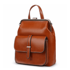 Lavinque Bags Sac à Dos Élégant à Fermoir Métallique | Rouge Bordeaux | Charme Rétro & Fonctionnalité