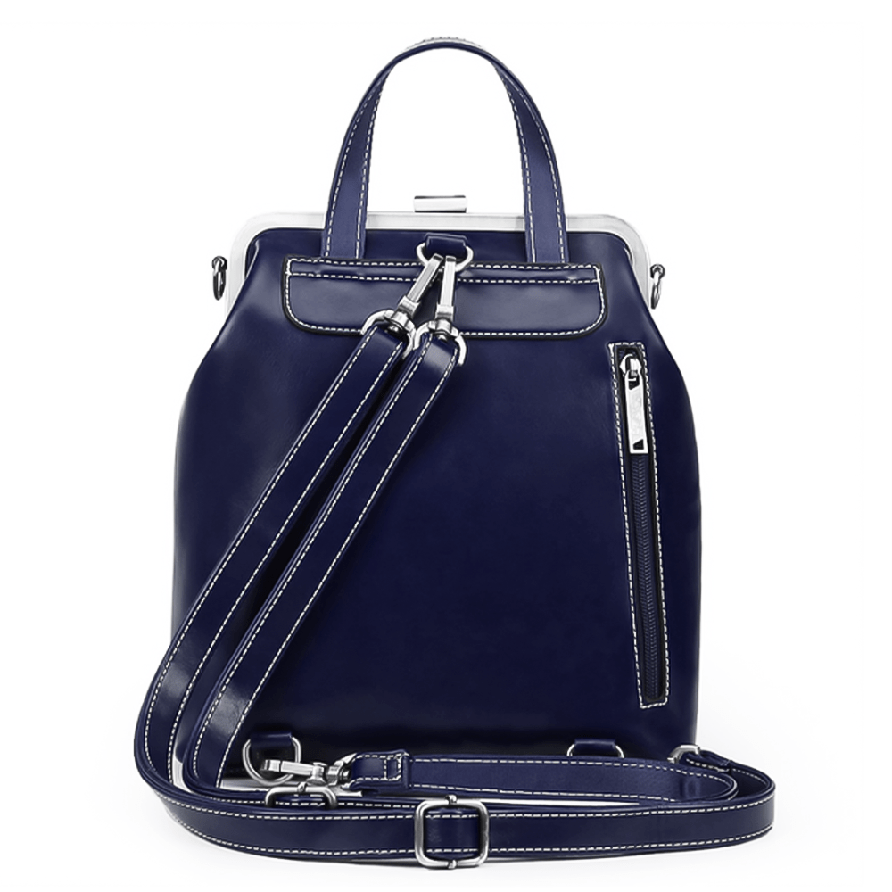 Lavinque Bags Sac à Dos Élégant à Fermoir Métallique | Rouge Bordeaux | Charme Rétro & Fonctionnalité