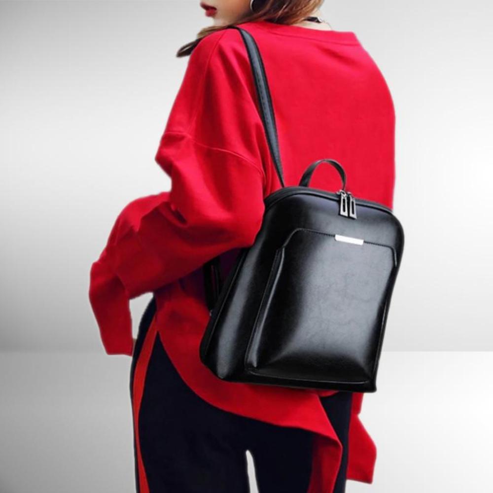 Lavinque Bags Sac à Dos Élégant Similicuir | Marron Foncé | Minimaliste & Professionnel