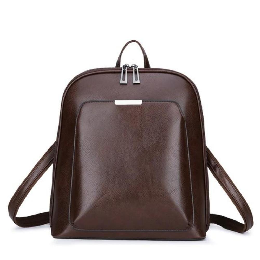 Lavinque Bags Sac à Dos Élégant Similicuir | Marron Foncé | Minimaliste & Professionnel