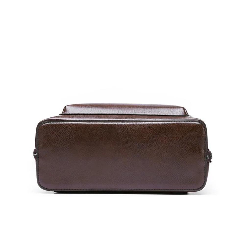 Lavinque Bags Sac à Dos Élégant Similicuir | Marron Foncé | Minimaliste & Professionnel