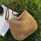 Lavinque Bags Sac à Épaule en Rotin Tressé | Élégance Bohème | Léger & Polyvalent