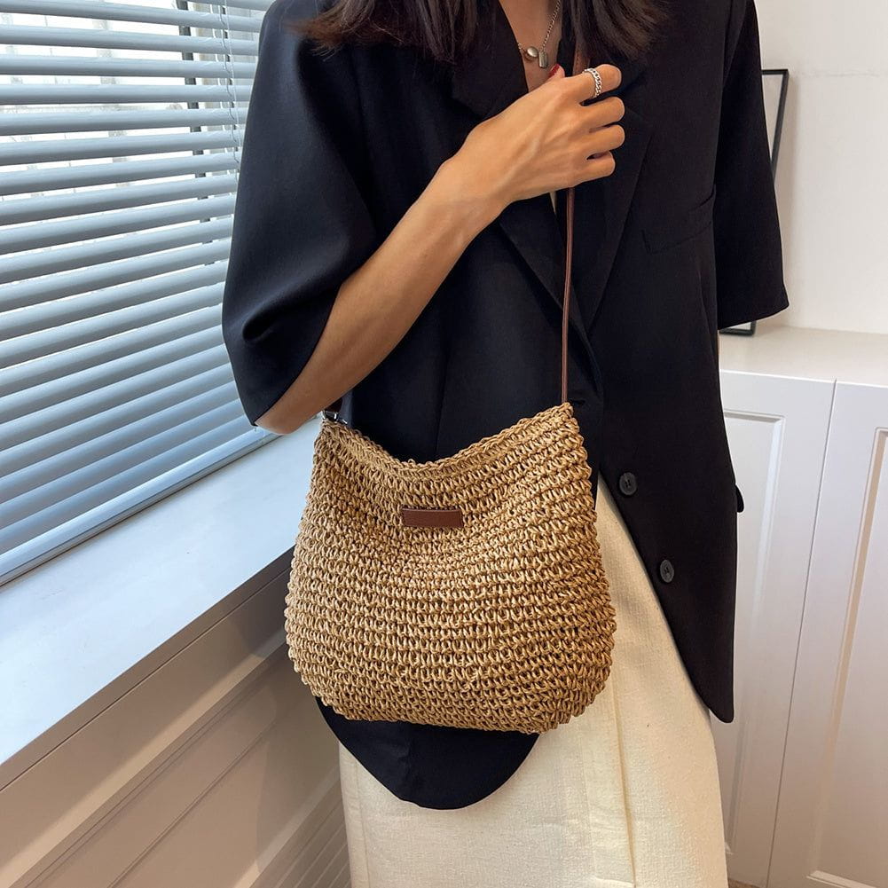 Lavinque Bags Sac à Épaule en Rotin Tressé | Élégance Bohème | Léger & Polyvalent