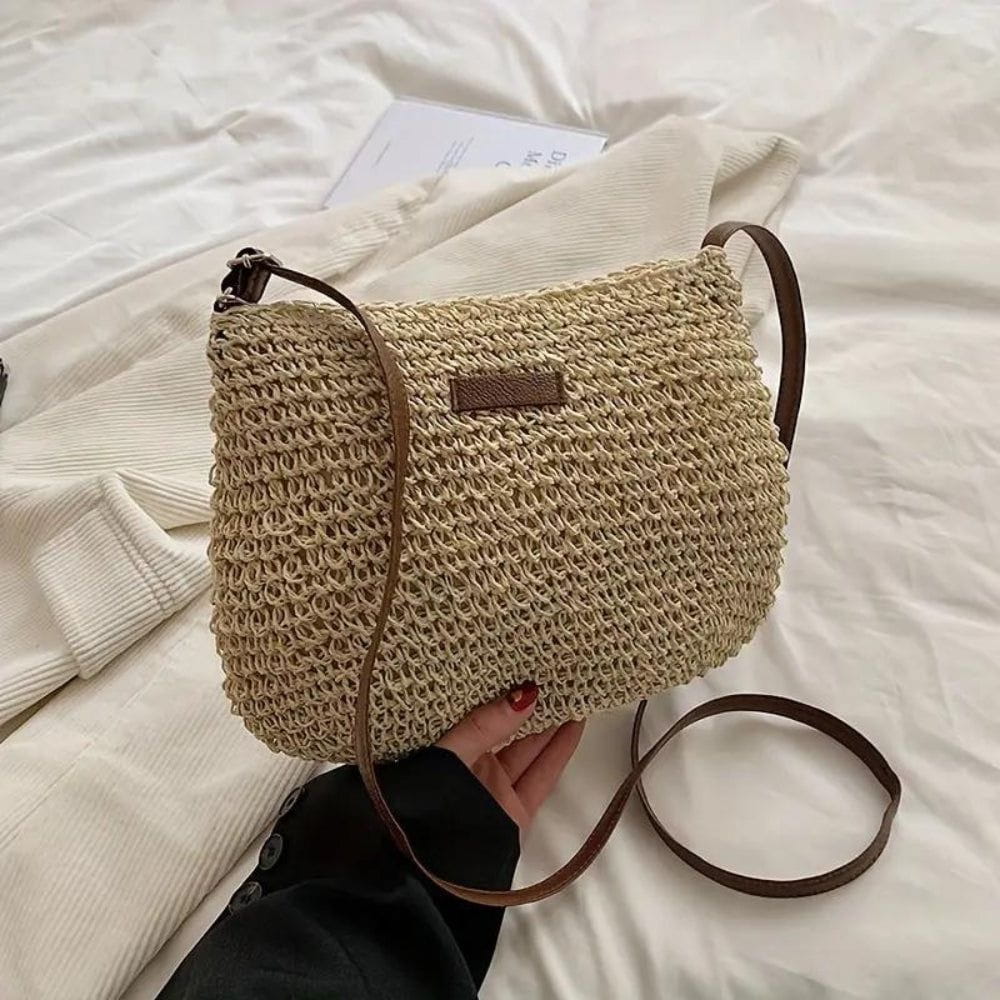 Lavinque Bags Sac à Épaule en Rotin Tressé | Élégance Bohème | Léger & Polyvalent