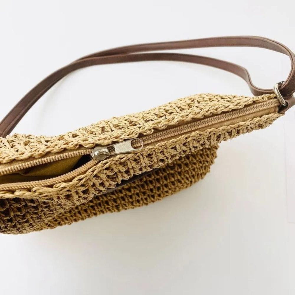 Lavinque Bags Sac à Épaule en Rotin Tressé | Élégance Bohème | Léger & Polyvalent
