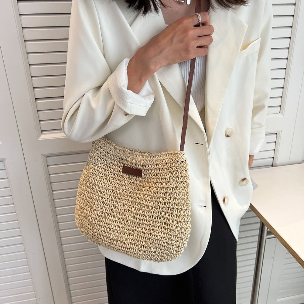 Lavinque Bags Sac à Épaule en Rotin Tressé | Élégance Bohème | Léger & Polyvalent
