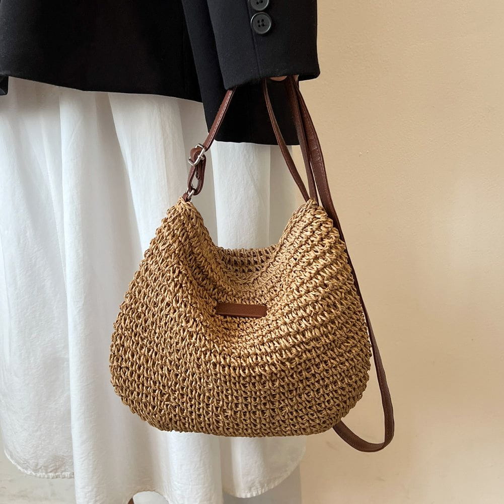 Lavinque Bags Sac à Épaule en Rotin Tressé | Élégance Bohème | Léger & Polyvalent