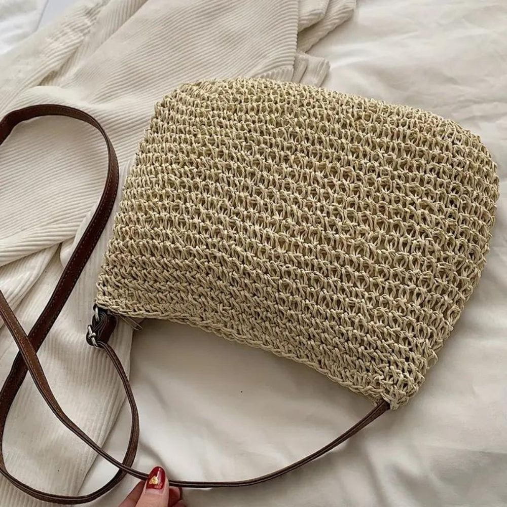Lavinque Bags Sac à Épaule en Rotin Tressé | Élégance Bohème | Léger & Polyvalent