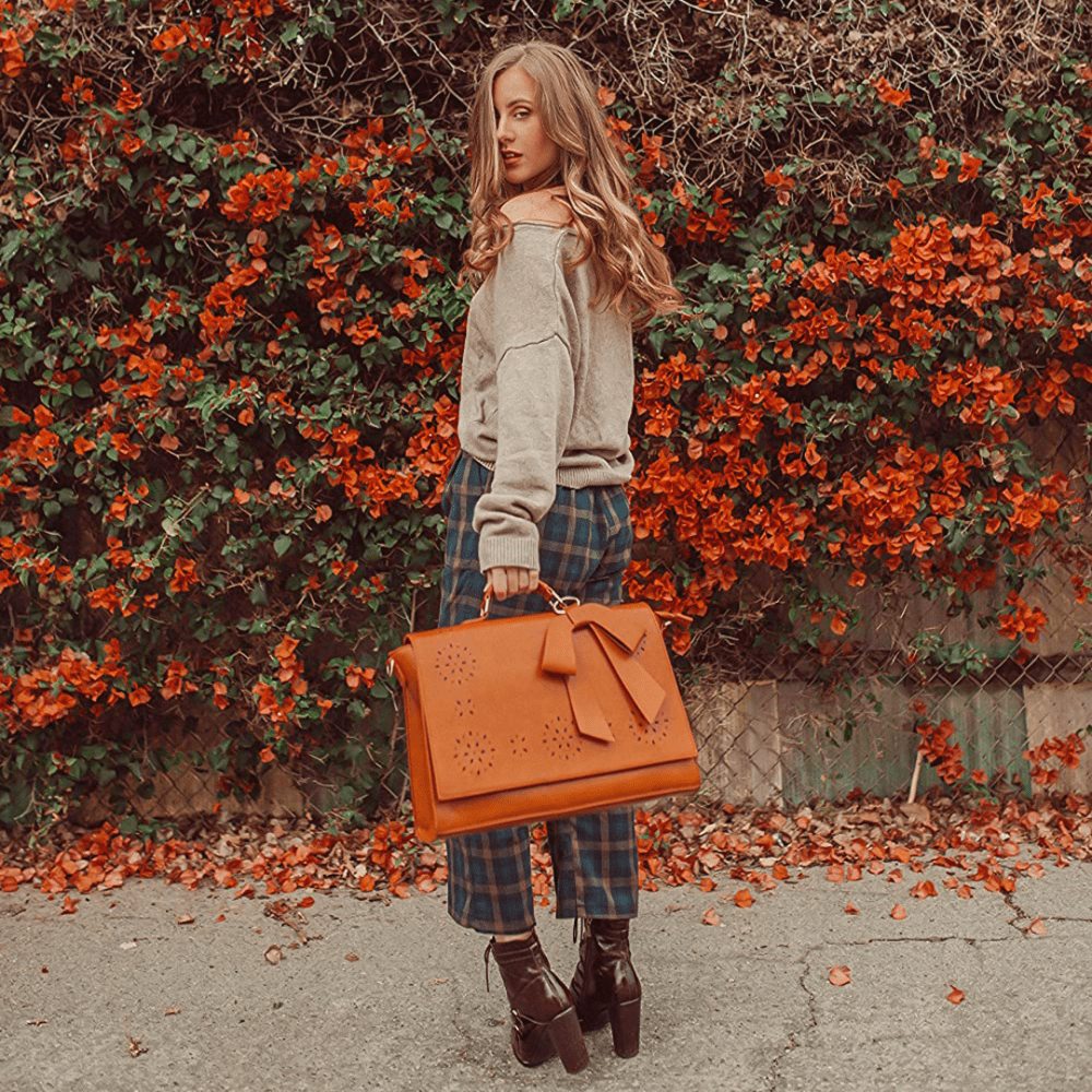 Lavinque Bags Sac à Main Décor Nœud | Marron Chocolat | Féminin, Chic et Original