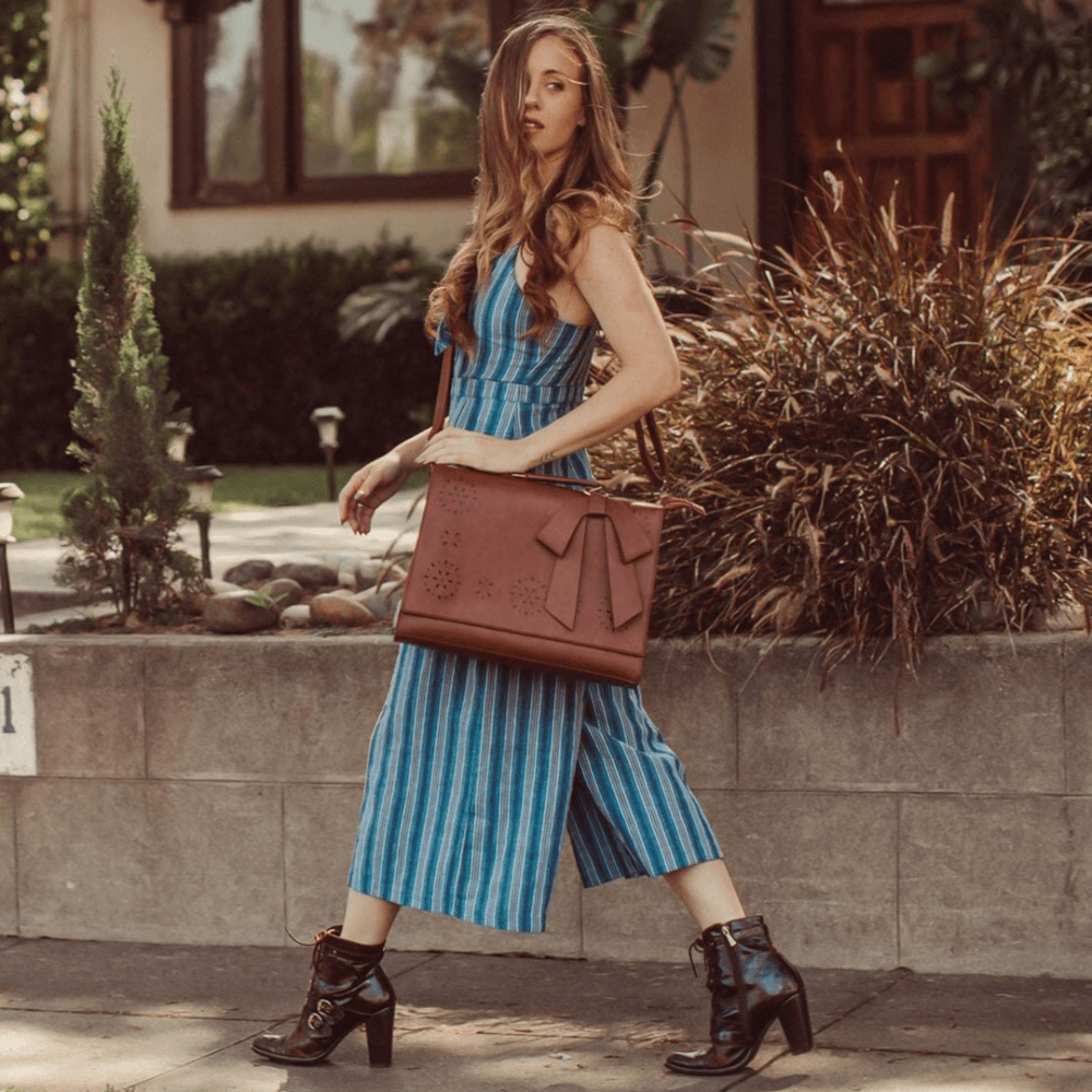 Lavinque Bags Sac à Main Décor Nœud | Marron Chocolat | Féminin, Chic et Original