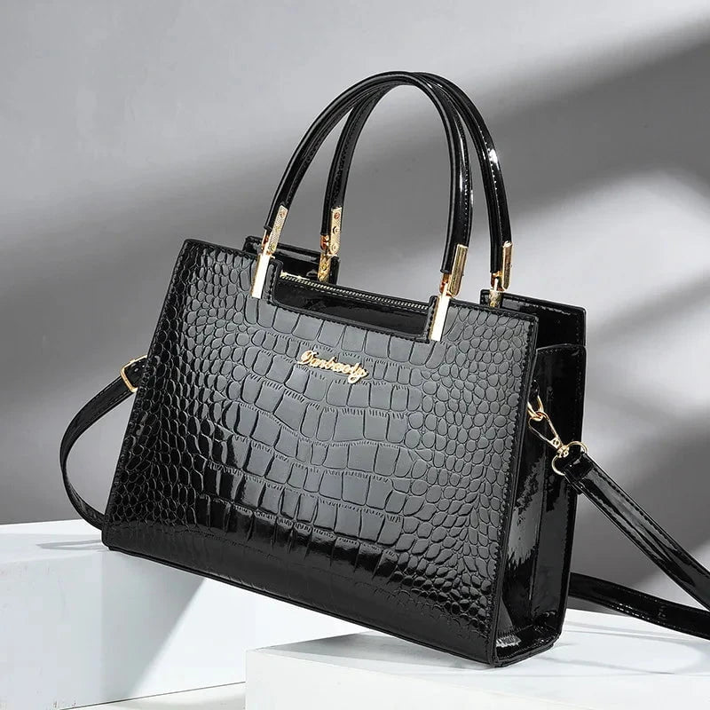 Lavinque Bags Sac à Main Élégant | Effet Croco | Chic et Intemporel