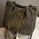 Lavinque Bags Sac à Main en Velours Côtelé | Élégance & Texture | Chic et Spacieux