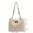 Lavinque Bags Sac à Main en Velours Côtelé | Élégance & Texture | Chic et Spacieux