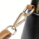 Lavinque Bags Sac Bandoulière Bicolore | Noir & Camel | Élégant et Fonctionnel