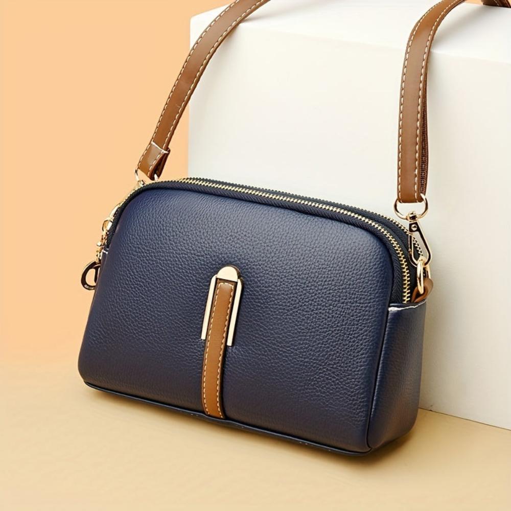 Lavinque Bags Sac Bandoulière Bicolore | Noir & Camel | Élégant et Fonctionnel